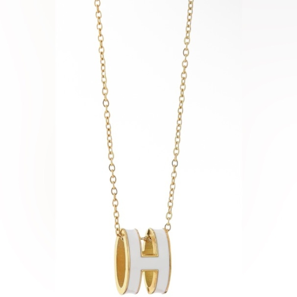 Vintage fashion Luxe Dainty cream  gold Tone  necklace New
